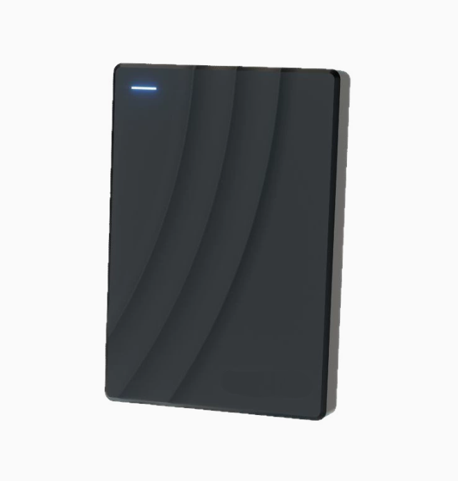 Slim Black Portable External Hard Drive